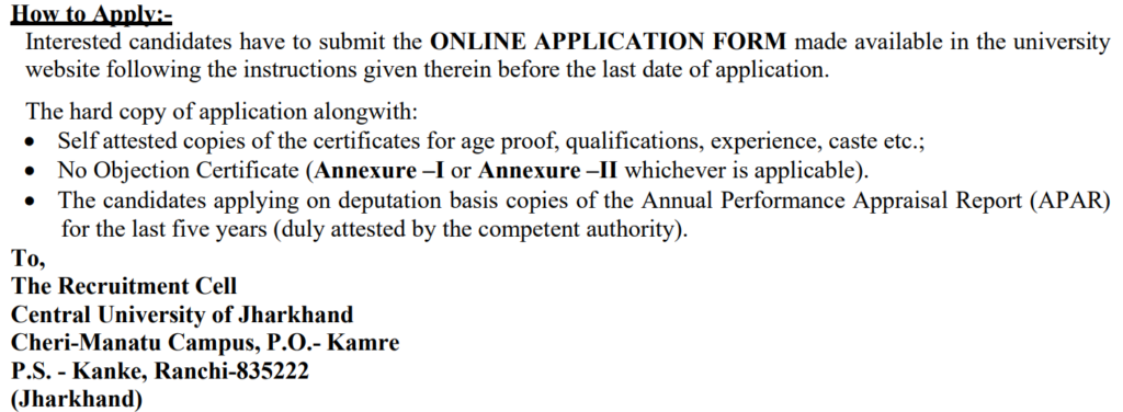 How to Apply for CUJ Jobs
